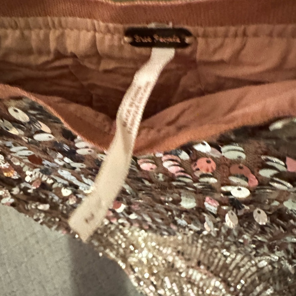 Free People Shimmering Silver Maxi Pencil Skirt with side slit - Picture 7 of 10